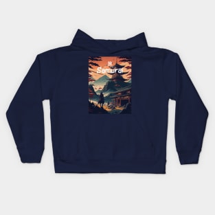 Futuristic Samurai: A Journey Through Time and Tradition Kids Hoodie